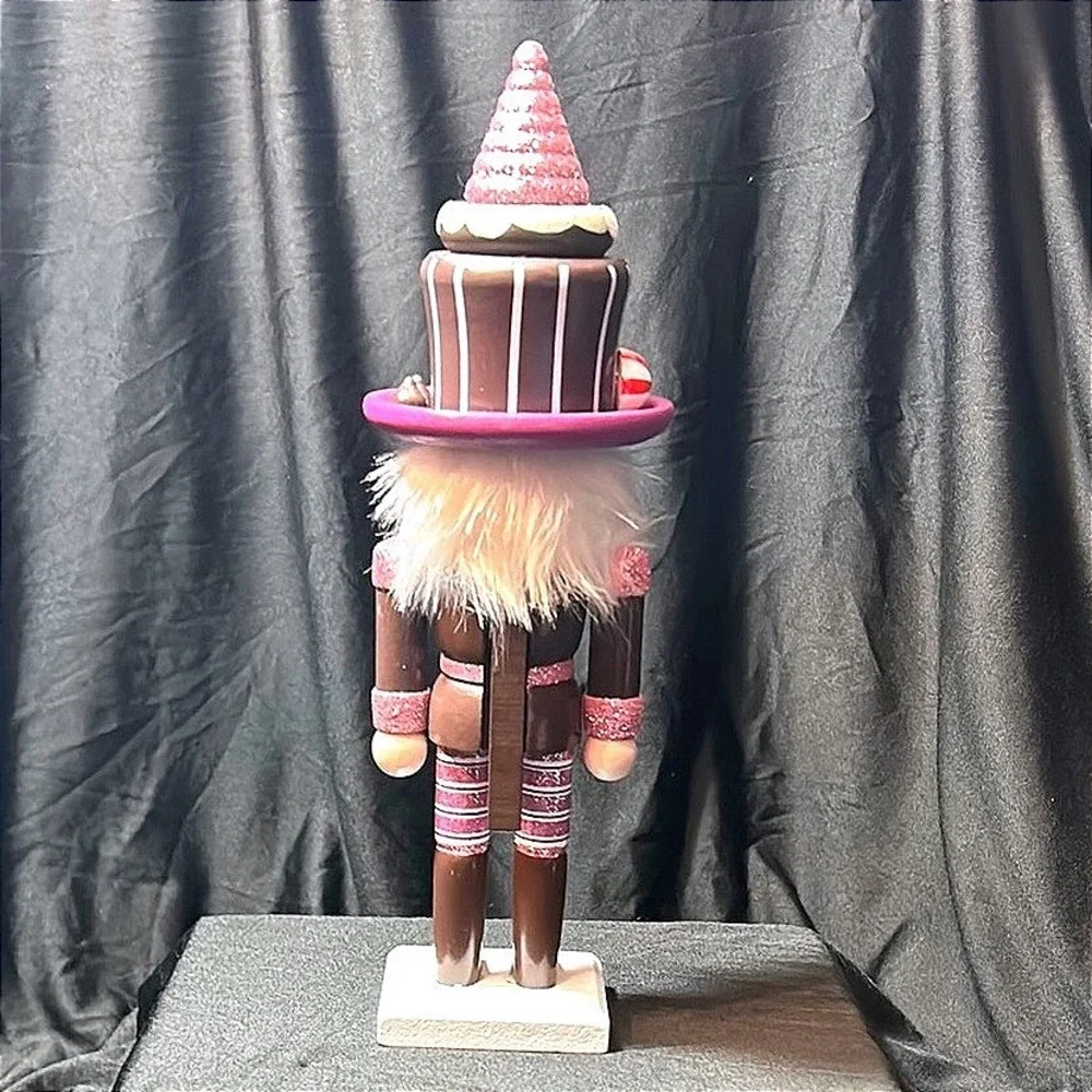 Nutcracker Figurine‎ Pink & Brown Ice Cream & Chocolate